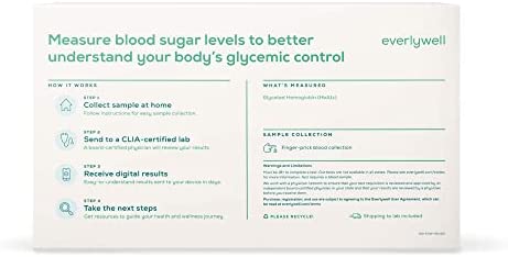 Everlywell HbA1c Test - at-Home Collection Kit Measures Hemoglobin A1c - Accurate Results from a CLIA-Certified Lab Within Days - Ages 18+
