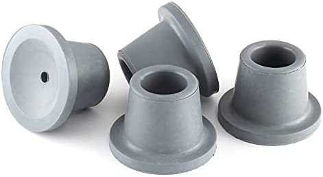 Uenhoy 4 Pcs Replacement Rubber Feet for Shower Chair, Shower Bench, Shower Seat Non Slip Rubber Tips (1", Grey)