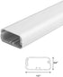TV Cord Cover, 36 inch Cable Concealer for Wall Mount TV System, Paintable Cable Management Raceway to Hide Wires, W1.6 x H0.8,White