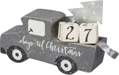Primitives by Kathy Home Decor Block Countdown Truck