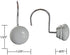 Creative Scents Grey Shower Curtain Hooks Decorative - Set of 12 Shower Curtain Rings for Bathroom Shower Rod - Decorative Shower Hooks for Shower Curtain for Any Bathroom Decor