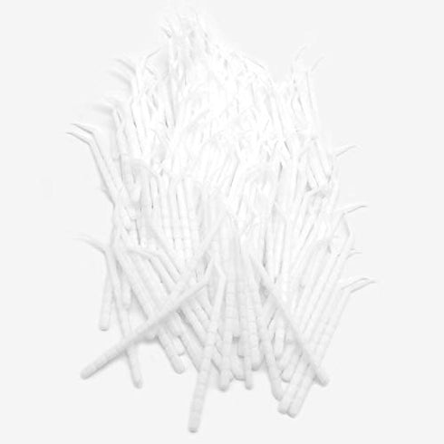 GARASANI Household, Travel Portable Disposable Plastic Curved Hook Toothpicks, Teeth Cleaning Tool, Anti-Slip Handle Design (200 Pcs)