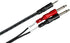 Hosa CMP-153 3.5 mm TRS to Dual 1/4" TS Stereo Breakout Cable, 3 Feet