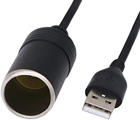 SinLoon 5V USB to 12 Volt Car Cigarette Lighter Socket Female Converter Adapter Cable for Car Cigarette Lighters Driving Recorder Etc(USB to Cigarette)