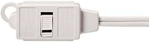 Amazon Basics 3-Foot 2-Prong Indoor Extension Cord Power Strip - Flat Plug - 13 Amps, 1625 Watts, 125 VAC - 2-Pack, White