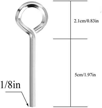 QOFOWIN 5/32” Standard Hex Dogging Key with Full Loop, Allen Wrench Door Key for Push Bar Panic Exit Devices, Solid Metal - 10 Packs.(5/32, silver)