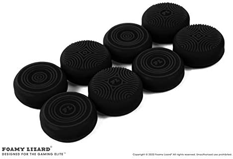 Elite Series 2 Studded Grip Skin for Xbox One Elite Series 2 Controller (NOT for Series X/S/Elite 1) by Foamy Lizard - Sweat Free Silicone w/Flat Top Anti-Slip Studs + 8 QSX-Elite Thumb Grips (Black)