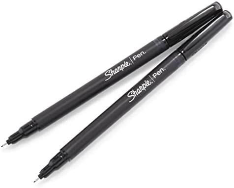 SHARPIE Felt Tip Pens, Fine Point (0.4mm), Black, 12 Count