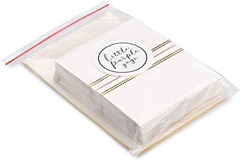 Set of 50 place cards with 200 Meal Choice stickers (Gold)