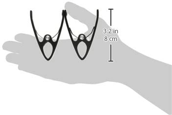 Get A Grip Clip Cigar Holder, 66+ Ring Gauge, Rubber Coated Grip, Keeps Cigar Level, Black
