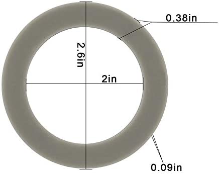 4 Pack O-ring Gasket Blenders Seal, 66mm/2.6inch Rubber Sealing Replacement Part for Black & Decker Models BL1900 BL3900 BL4900 BL5000 BL5900 BL6000
