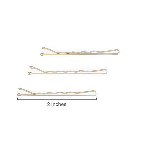 Heliums White Bobby Pins, Premium Hold Hair Pins, 2 Inch Wavy - 48 Count