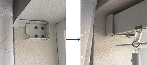 Cutelec 2pcs Box Mounting Bracket for Low Profile Blinds 2inch White Color Window Blinds Headrail Holder Bracket