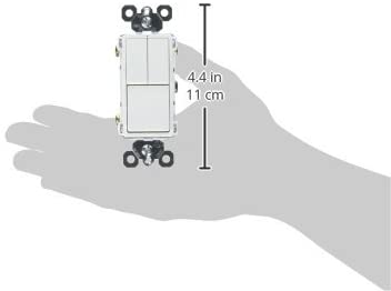 Legrand radiant Combination Switches, Rocker Wall Light Switch, White, Single-Pole + Single-Pole + 3-Way Switch, RCD113WCC6