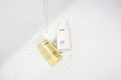OUAI Fine Shampoo. Bring Fine Hair to the Next Level with Strengthening Keratin, Biotin and Chia Seed Oil. Hair is Left Clean, Bouncy and Voluminous. Free from Parabens, Sulfates and Phthalates. 10 oz