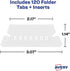 Avery Hanging File Tabs, 1/5 Cut, Clear, Permanent, Pack of 20 (6727)