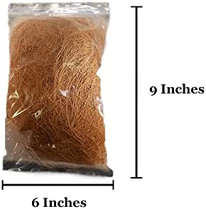 SunGrow Finch Coconut Fiber, Loose Bedding Substrate for Birds Nest Cages, Nesting Material for Budgie Hummingbird Canary Parakeet, 1.5 oz