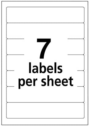 Avery File Folder Labels on 4" x 6" Sheets, Easy Peel, White/Green, Print or Write, 2/3" x 3-7/16", 252 Labels (5203)