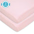 American Baby Company 2 Pack 100% Natural Cotton Value Jersey Knit Fitted Pack N Play Playard Sheet, Pink, Soft Breathable, for Girls