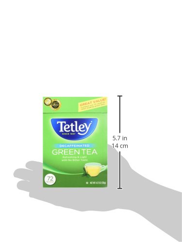 Tetley Green Tea, Decaffeinated ? 72 bags, 4.57 oz box