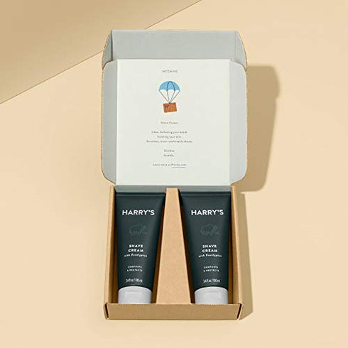 Harry's Shaving Cream - Shaving Cream for Men with Eucalyptus - 2 pack (3.4 oz)