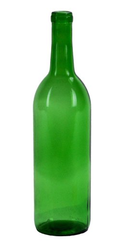 E.C. Kraus 750 mL Green Wine Bottles, Cork Finish