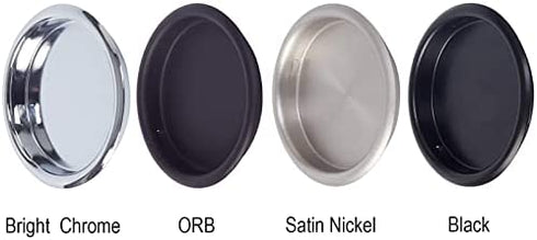 Enconker 6 Pack Closet Door Finger Pull 2-1/8”, Sliding Door Hardware Satin Nickel, Round Insert Bypass Closet Door Handle, Easy Snap-in Installation for 5/16”Depth x 2-1/8" Diameter Opening Hole