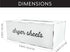 AuldHome Dryer Sheet Dispenser; Countertop Rustic White Fabric Softener Sheet Holder for Laundry Room