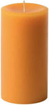 3" x 6" Hand Poured Solid Color Unscented Pillar Candles Set of 3 - (Orange)