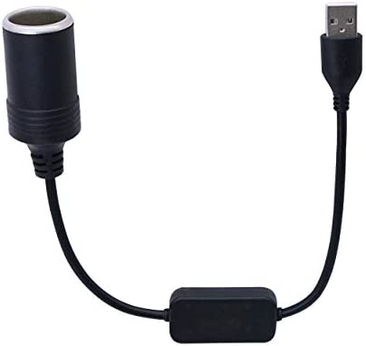 SinLoon 5V USB to 12 Volt Car Cigarette Lighter Socket Female Converter Adapter Cable for Car Cigarette Lighters Driving Recorder Etc(USB to Cigarette)