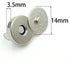 100 Sets Silver Tone Magnetic Purse Snap Clasps Button/Great for Closure Purse Handbag Clothes Sewing Craft No Tools Required 14mm