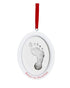 Pearhead Babyprints Newborn Baby Handprint or Footprint Double-Sided Photo Ornament with Clean Touch Ink Pad - Makes A Perfect Holiday Gift for Baby's First Christmas