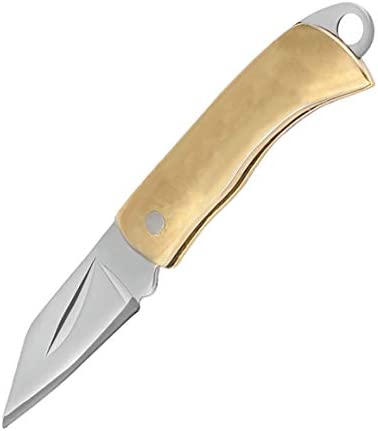 Mini Pocket Folding Brass Knife & Keychain Tool Set- Stainless Steel