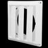 Outdoor Dryer Air Vent Cover Cap 4'' Louvered Cover White Exterior Wall Vent Hood Outlet Airflow Vent