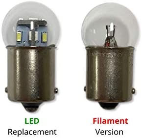 #89 #67 #303 Miniature Bulb LED Replacement | 12/28 Volt AC/DC | Base Style: BA15S | Replacement for #67, 69, 89, 98, 1247, 441067-1, 97, 631, 1155, 9421777, 303, 623, 1251 (1-Pack; Bright White)
