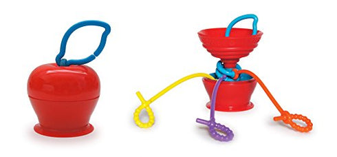 Grapple Suction High Chair Toy Holder | 3 Toy Tethers Keep Toys from Falling | Holds Teethers, Toys, Snack Cups | for Babies 6-12 Months | Perfect for Travel and Restaurants|