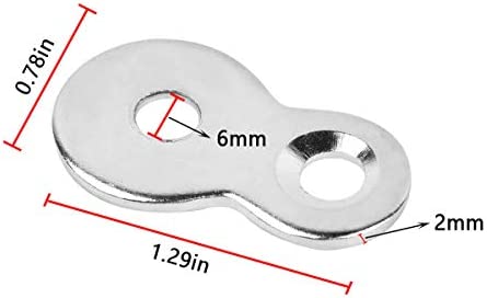 30 Pack Figure 8 Steel Desk Top Fastener Clip with Screws - Heavy Duty Figure-Eight Fasteners Clips Attaching a Table, Solid Steel, 12 Gauge