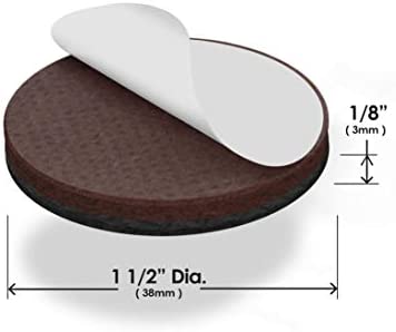 Slipstick GorillaPads CB149 Non-Slip Furniture Pads/Rubber Grippers (Set of 8) Self-Adhesive Furniture Feet Floor Protectors, 1-1/2 inch Round, Black