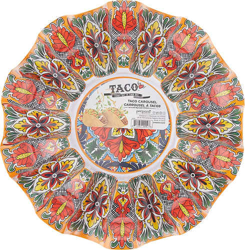 Prepara Ten Taco Carousel, 10, yellow/white