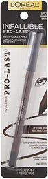 L'Oreal Paris Makeup Infallible Pro-Last Pencil Eyeliner, Waterproof and Smudge-Resistant, Glides on Easily to Create any Look, Brown, 0.042 oz.