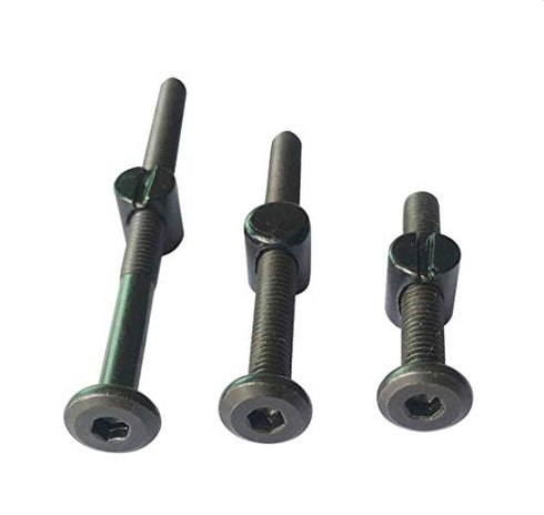 Black Baby Bed Crib Screws Hardware Replacement Kit 15-Set M6x40/50/60/70/80mm Hex Socket Head Bolt and Barrel Nuts Assortment Kit