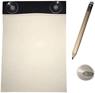 HealPT Waterproof Shower Notepad with Pencil - Shower Notebook with Waterproof Paper