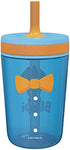 Zak Designs 15oz Blippi Kelso Tumbler Set, BPA-Free Leak-Proof Screw-On Lid with Straw Made of Durable Plastic and Silicone, Perfect Bundle for Kids, 2 Count (Pack of 1)