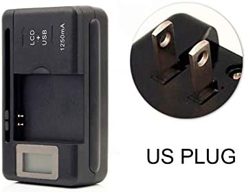 RIJER Universal LCD Battery Charger, Travel chargering for Samsung Galaxy S3 S4 S5 Note 2 3 4, Edge, Mega, LG, Huawei, HTC, ZTE, etc