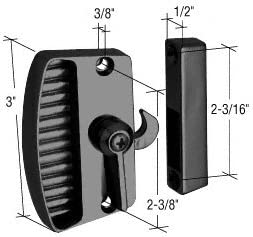 PRIME-LINE Products A 155 Screen Door Latch and Pull, Black