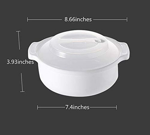 Zdesign Microwave Ramen Cooker Noodle or Soup Bowl Easy Mac Perfect for Breakfast, College Dorm Essentials for Boys Girls,Office, Dishwasher-Safe, BPA-Free, 51OZ/1.52L