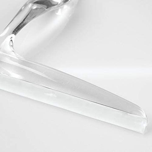 iDesign Plastic Bath Squeegee for Glass with Suction Hook Holder – 12", Clear