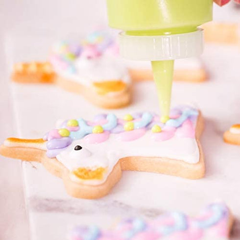 Fox Run Icing Squeeze Bottles for Cookie and Cake Decorating, Condiments, Sauces, Arts and Crafts, Set of 3, Clear