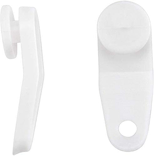 Bluecell 50 Sets Traverse Rod Slides and Curtain Hooks for Window Curtain Door Curtain