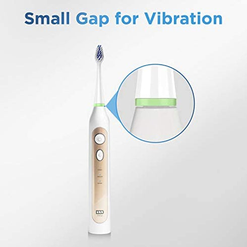 Replacement Brush Heads for Smile Bright Platinum Sonic Electric Toothbrush, Soft Bristles, 4-Pack